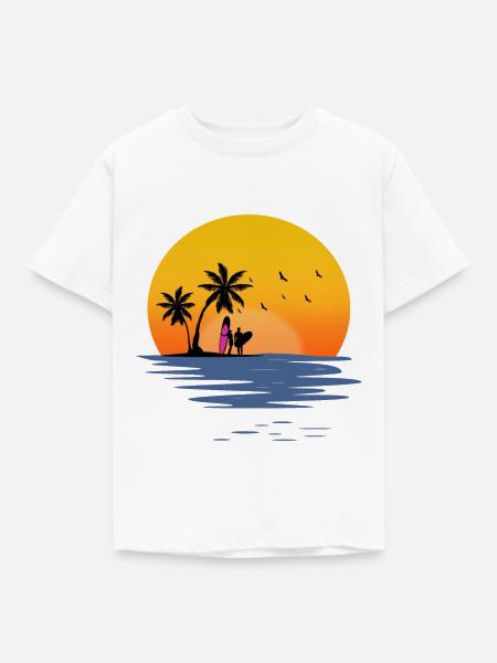 Strand - Kinder T-Shirt - Weiß