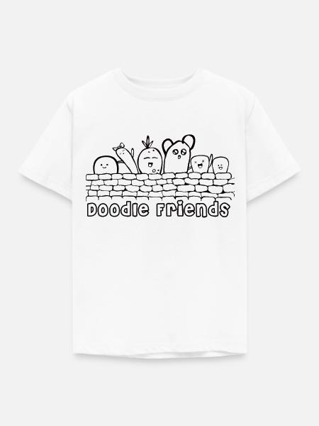 Kawaii Doodle - Kinder T-Shirt - Weiß