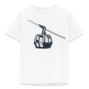 Skilift Gondel Skifahren Berge Lift - Kinder T-Shirt - Weiß - Vorne - AI Model Kid Male (0cm)