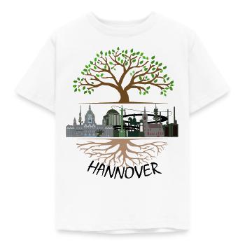 Enracinée à Hanovre - J'aime ma ville - T-shirt Enfant - blanc - Devant - AI Model Kid Male (0cm)