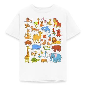 Animals - Kids' T-Shirt - white - Front - AI Model Kid Male (0cm)