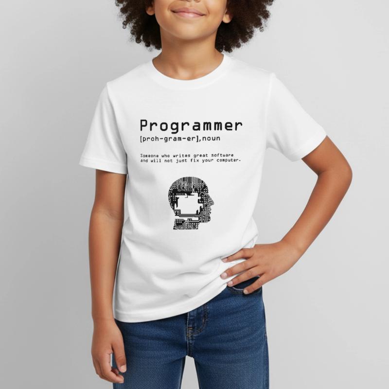 Programmierer Shirt Nerd Informatik Computer Idee Kinder T-Shirt