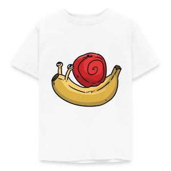 Fruit Snail Apple Banana - Kinder T-Shirt - Weiß - Vorne - AI Model Kid Male (0cm)