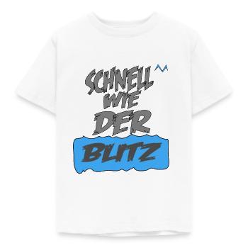Schnell wie der Blitz - Kinder T-Shirt - Weiß - Vorne - AI Model Kid Male (0cm)