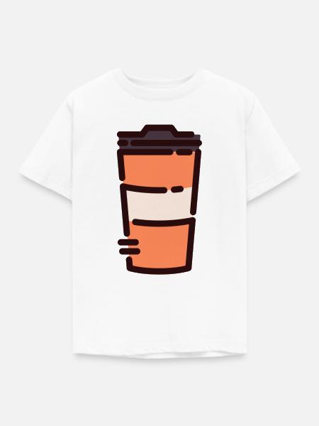 Kaffee - Kinder T-Shirt - Weiß