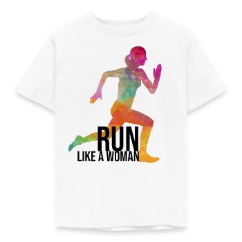 Courir comme une femme - T-shirt Enfant - blanc - Devant - AI Model Kid Male (0cm)