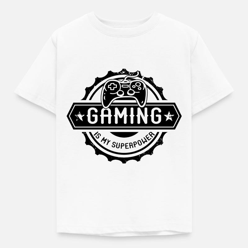 Gaming - Børne-T-shirt - hvid