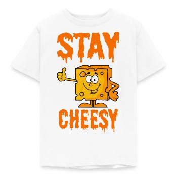 Stay cheesy cheese - Kids' T-Shirt - white - Front - AI Model Kid Male (0cm)