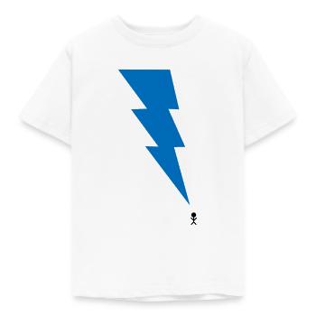 Gewitter - Blitz - Blitzschlag - Strichmännchen 10 - Kinder T-Shirt - Weiß - Vorne - AI Model Kid Male (0cm)