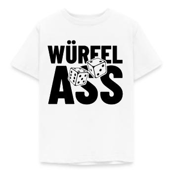 Würfel Ass - ob Knobeln, Schocken oder Craps - Kinder T-Shirt - Weiß - Vorne - AI Model Kid Male (0cm)