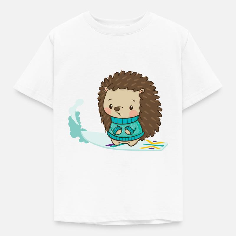 Hérisson Surfer - T-shirt Enfant - blanc