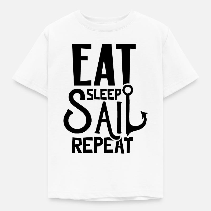 Segelboot - Kinder T-Shirt - Weiß