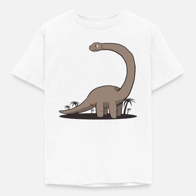 Dino - Kinder T-Shirt - Weiß