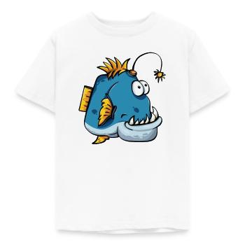 Tiefsee Fisch Anglerfisch Geschenk - Kinder T-Shirt - Weiß - Vorne - AI Model Kid Male (0cm)