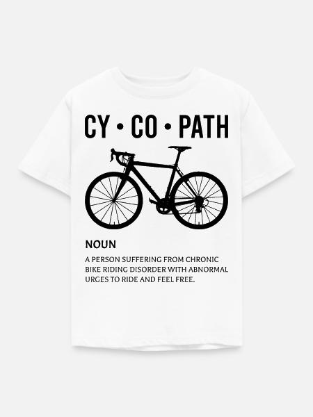 Fahrradfahrer - Kinder T-Shirt - Weiß