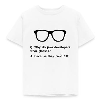 Programmeur Java Pun T-shirt - T-shirt Enfant - blanc - Devant - AI Model Kid Male (0cm)