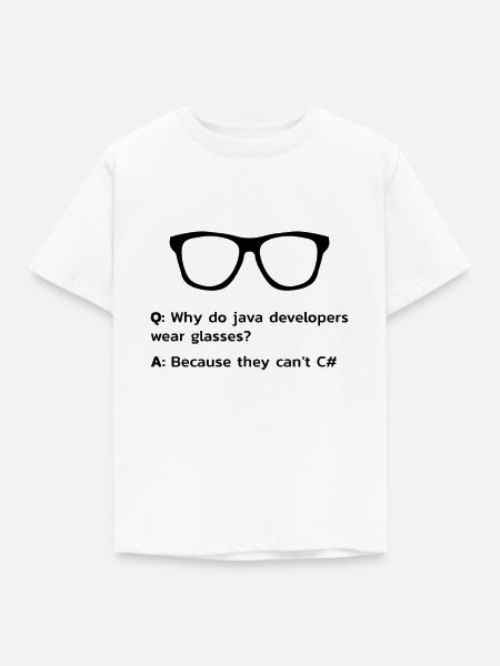 Java Wortspiel Programmierer T-Shirt - Kinder T-Shirt - Weiß