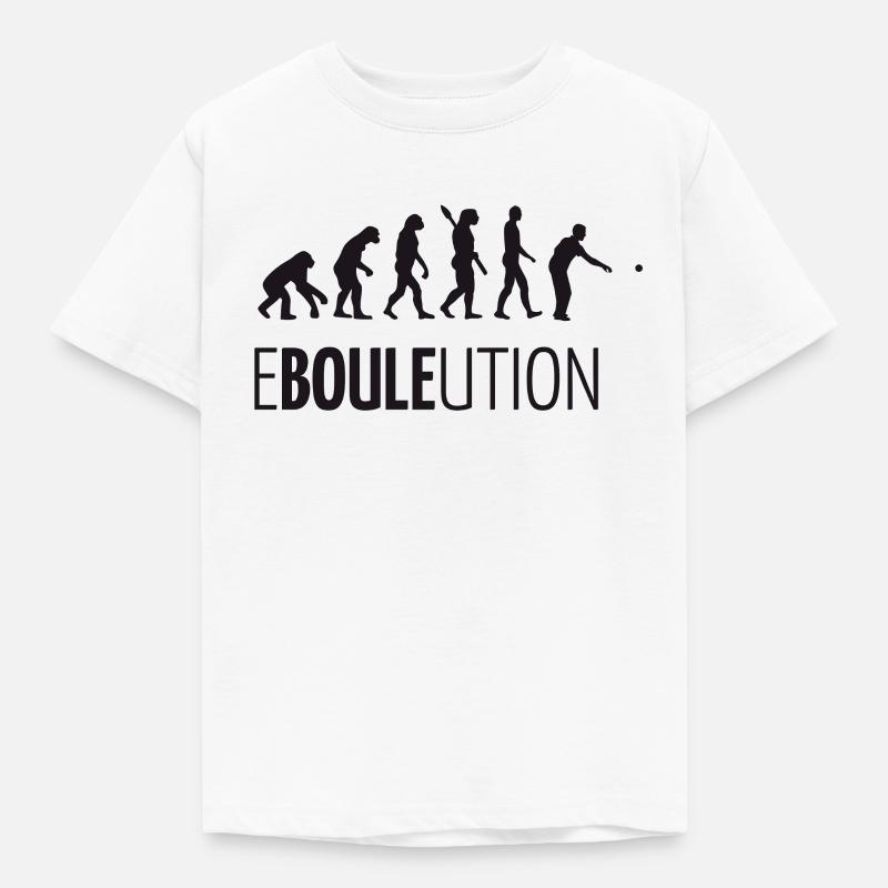 Boule Petanque Bocce EVOLUTION T-Shirt - Kids' T-Shirt - white