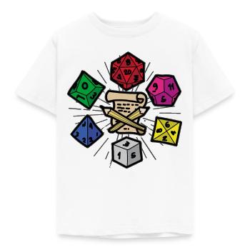 PAPER PEN AND DICE RPG Fantasy Role Playing Game - T-shirt Enfant - blanc - Devant - AI Model Kid Male (0cm)