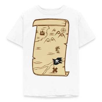 treasure map - Kids' T-Shirt - white - Front - AI Model Kid Male (0cm)