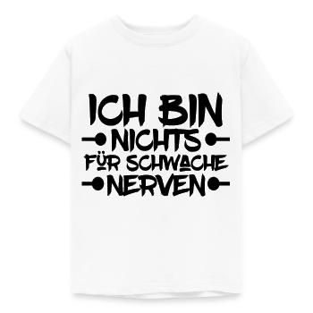 Ich bin nichts für Schwache Nerven - Kinder T-Shirt - Weiß - Vorne - AI Model Kid Male (0cm)