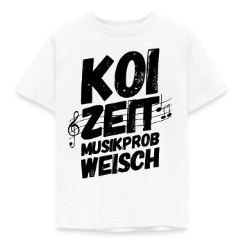 Koi Zeit Musikprob - Kinder T-Shirt - Weiß - Vorne - AI Model Kid Male (0cm)