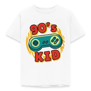 Retro 90er Gaming - Kinder T-Shirt - Weiß - Vorne - AI Model Kid Male (0cm)