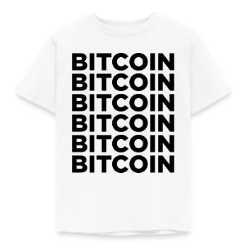 BITCOIN - Kids' T-Shirt - white - Front - AI Model Kid Male (0cm)