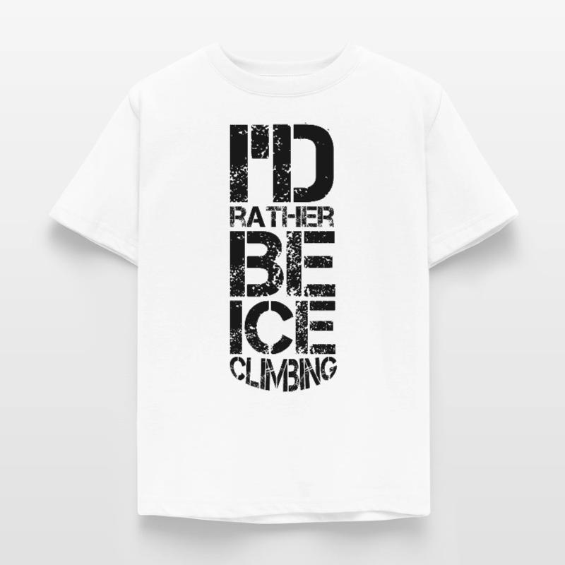 Eisklettern Eistour Eiswand Eiskletterer Eispickel Kinder T-Shirt