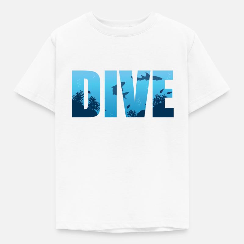 plongée - T-shirt Enfant - blanc