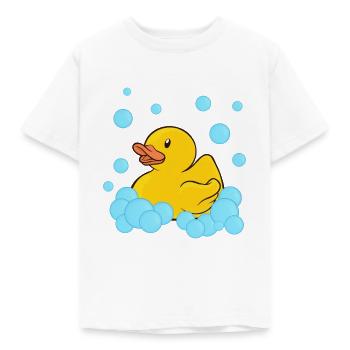 Badeente Gummiente - Kinder T-Shirt - Weiß - Vorne - AI Model Kid Male (0cm)