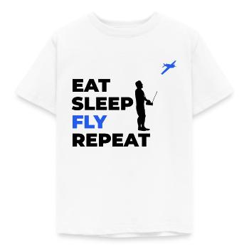 Eat Sleep Fly Repeat - Model Maker Model Airplane - Kids' T-Shirt - white - Front - AI Model Kid Male (0cm)