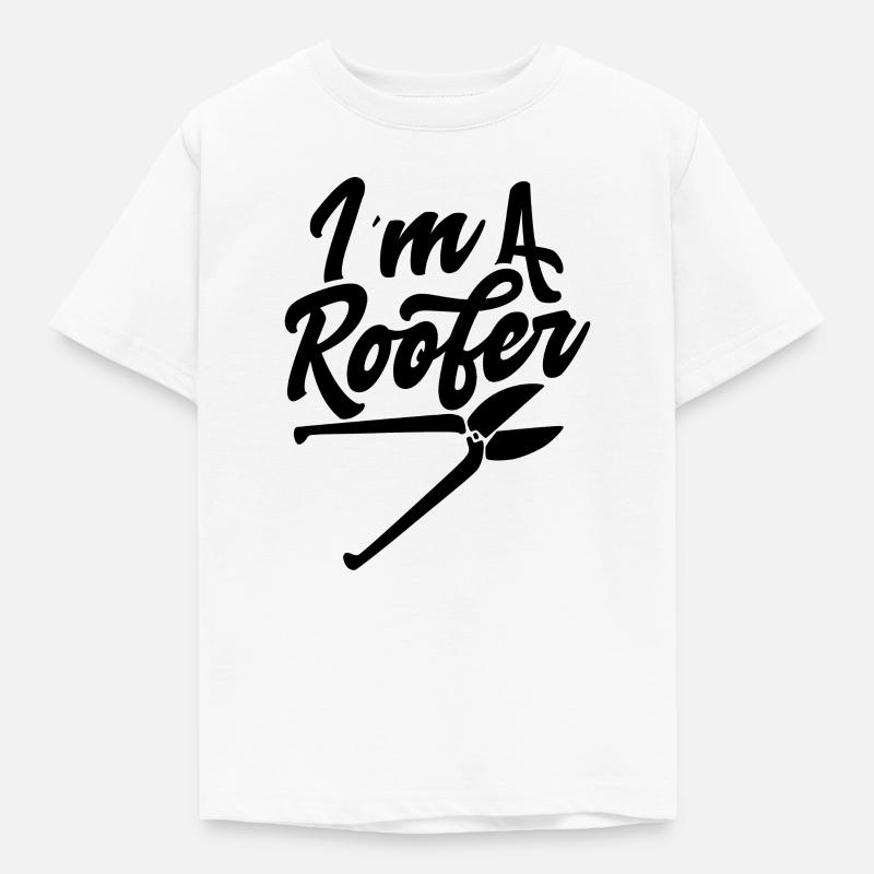 Ich bin Dachdecker - Kinder T-Shirt - Weiß