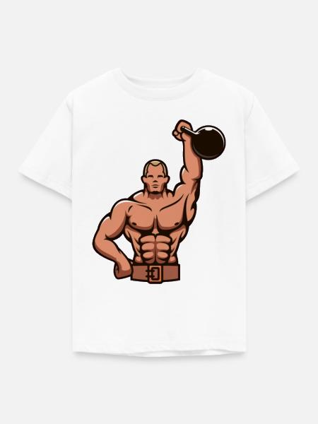 Bodybuilder - Kinder T-Shirt - Weiß