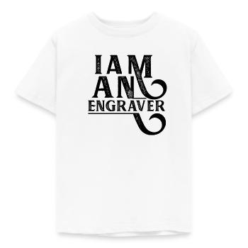 Graveurin Gravuren Gravur Graveur Team - Kinder T-Shirt - Weiß - Vorne - AI Model Kid Male (0cm)