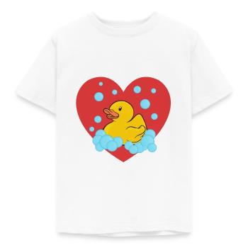 Badeente Gummiente - Kinder T-Shirt - Weiß - Vorne - AI Model Kid Male (0cm)