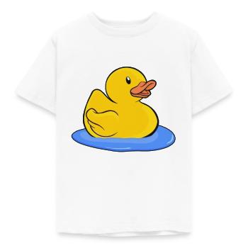 Badeente Gummiente - Kinder T-Shirt - Weiß - Vorne - AI Model Kid Male (0cm)