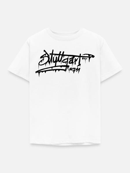 Stuttgart 0711 Graffiti - Kinder T-Shirt - Weiß