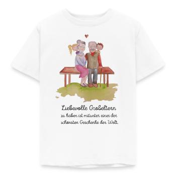 Großeltern Oma Opa Geschenk Enkel Liebe Spruch - Kinder T-Shirt - Weiß - Vorne - AI Model Kid Male (0cm)