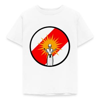 Ezidi Ezidxan femme priant. Drapeau yézidi - T-shirt Enfant - blanc - Devant - AI Model Kid Male (0cm)