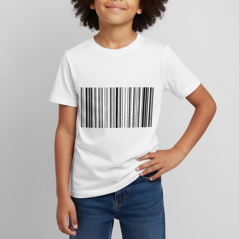 Barcode Scanncode Scanner Scannen Striche Geschenk Kinder T-Shirt