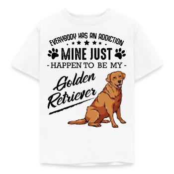 Golden retriever - Kids' T-Shirt - white - Front - AI Model Kid Male (0cm)