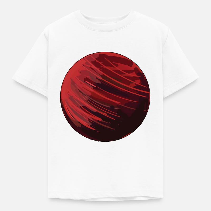 Circle Red Circle Symobl Shapes Planet - Kids' T-Shirt - white