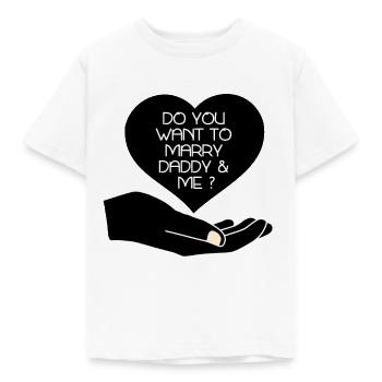 Voulez-vous épouser papa et moi? - T-shirt Enfant - blanc - Devant - AI Model Kid Male (0cm)