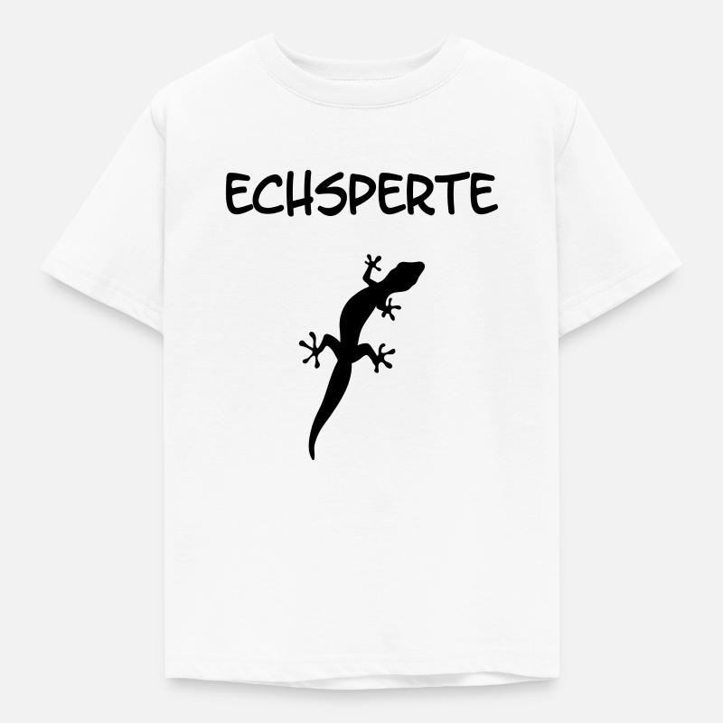 Echsperte für Gecko Eidechsen Echsen Reptilien - Kinder T-Shirt - Weiß