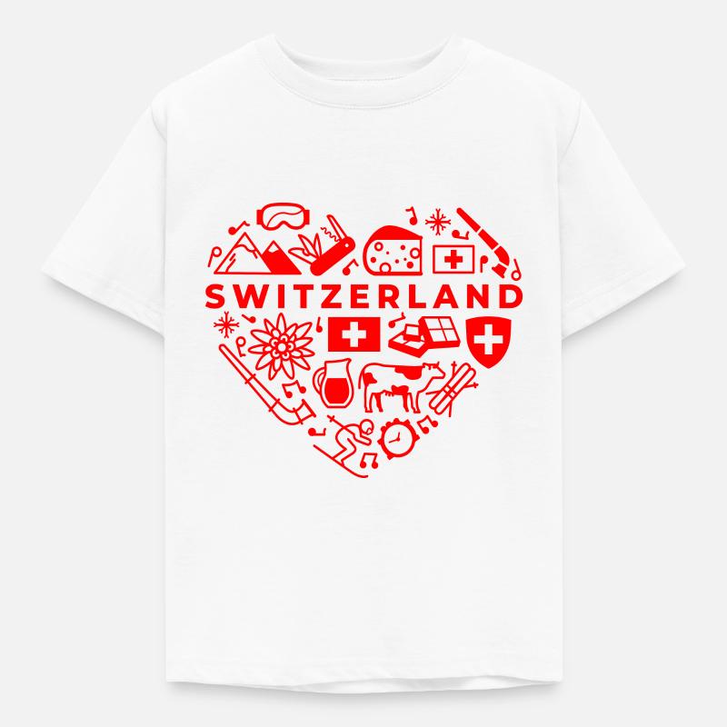 Schweiz - Kinder T-Shirt - Weiß