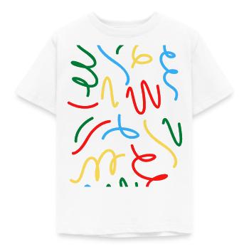 Colorful lines - Kids' T-Shirt - white - Front - AI Model Kid Male (0cm)