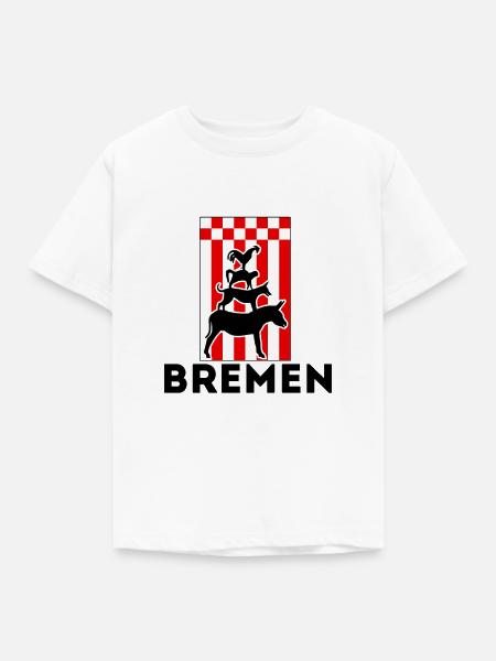 Bremer Stadtmusikanten Flagge - Kinder T-Shirt - Weiß