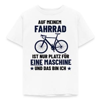 Ebike Spruch - ich bin die Maschine - Kinder T-Shirt - Weiß - Vorne - AI Model Kid Male (0cm)