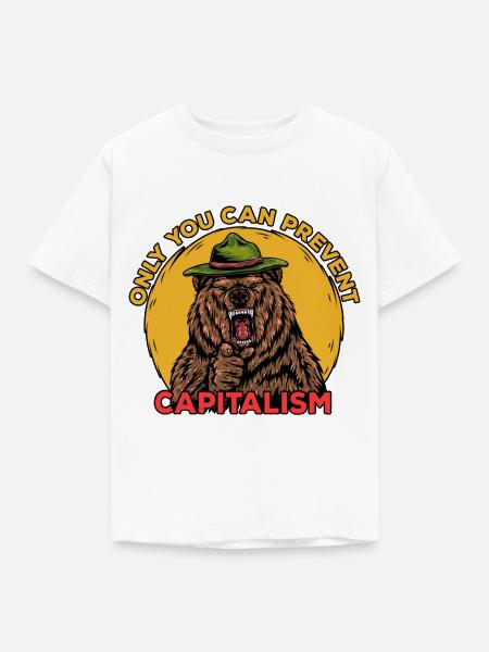 Verhindern Sie Sozialismus Bärenhemd - Kinder T-Shirt - Weiß